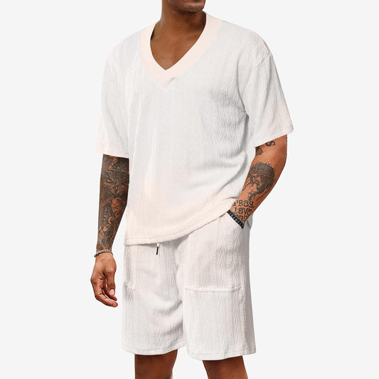 V Neck Knit Summer Set