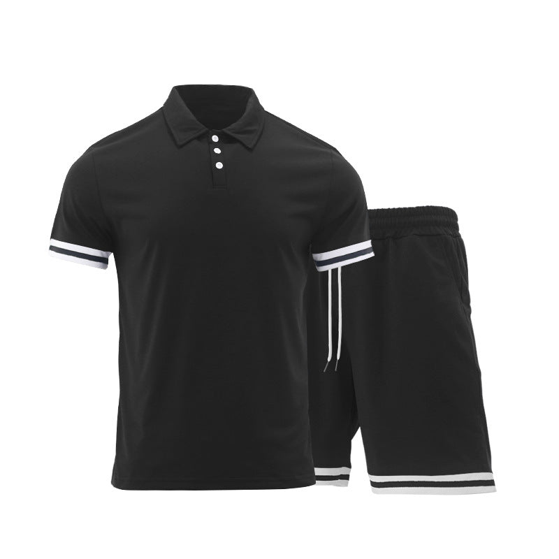 Aule Stripe Trim Polo Set