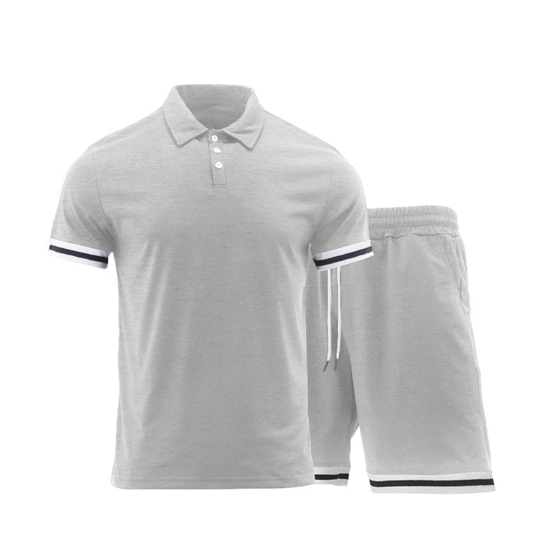 Aule Stripe Trim Polo Set