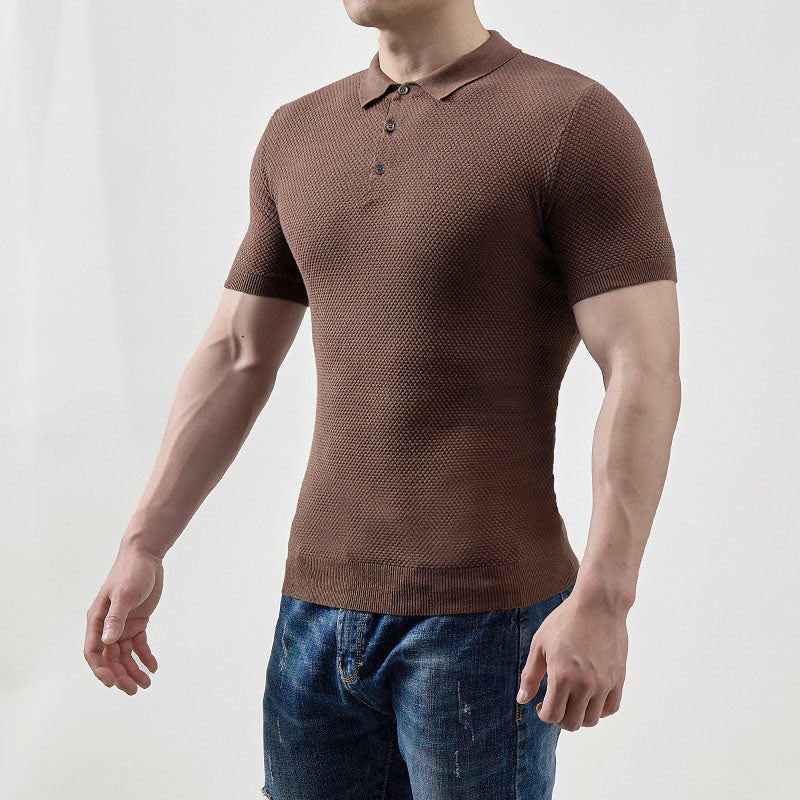 Aule Plumb Knit Polo