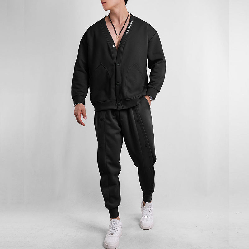 Button Down Cardigan Set